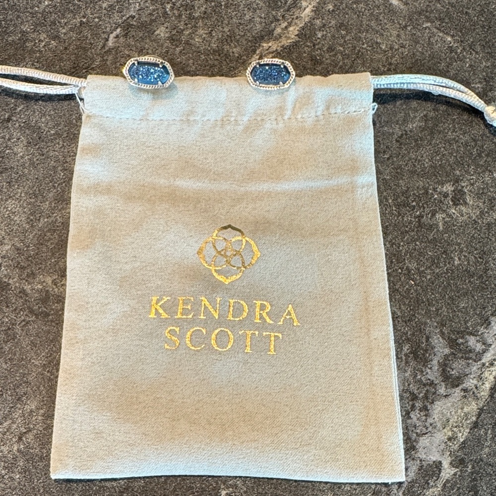 Kendra Scott Blue Oval Earrings